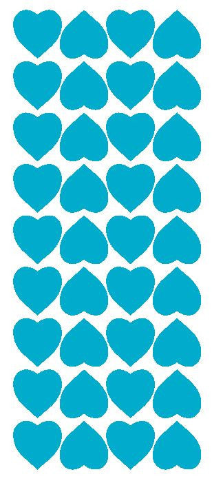 Light Blue 1" Heart Stickers BRIDAL SHOWER Wedding Envelope Seals School arts & Crafts - Winter Park Products