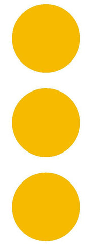 3" Golden Yellow Round Color Code Inventory Label Dots Stickers - Winter Park Products