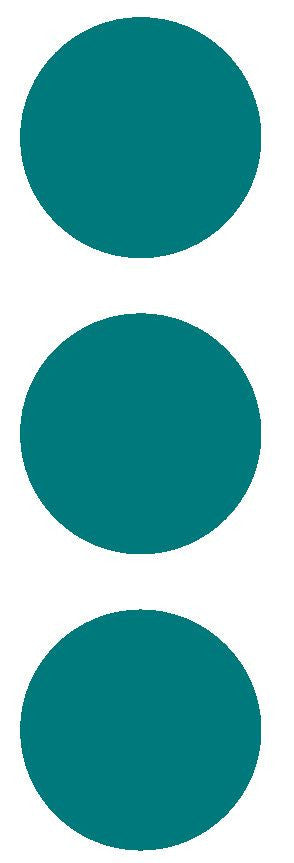 2-1/2" Turquoise Round Color Code Inventory Label Dots Stickers - Winter Park Products
