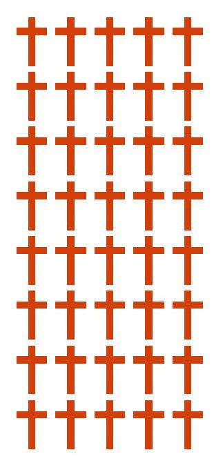 1" Red Cross Stickers Envelope Seals Religious Church School arts Crafts - Winter Park Products