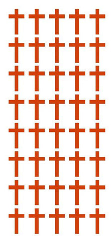 1" Red Cross Stickers Envelope Seals Religious Church School arts Crafts - Winter Park Products