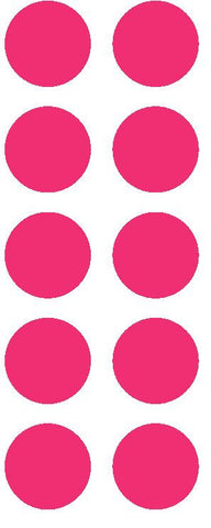 1-1/2" Hot Pink Round Color Coded Inventory Label Dots Stickers - Winter Park Products