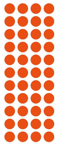 3/4" Orange Round Color Code Inventory Label Dot Stickers - Winter Park Products
