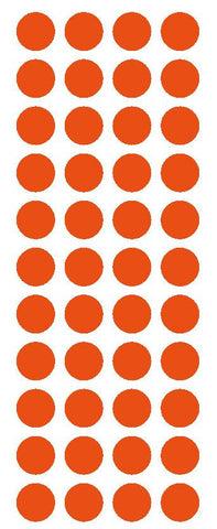 3/4" Orange Round Color Code Inventory Label Dot Stickers - Winter Park Products
