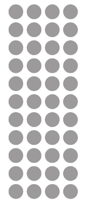 3/4" Silver Round Color Code Inventory Label Dot Stickers - Winter Park Products