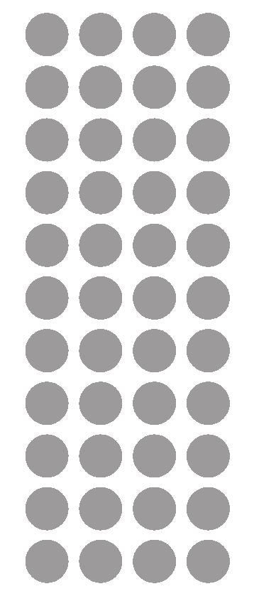 3/4" Silver Round Color Code Inventory Label Dot Stickers - Winter Park Products