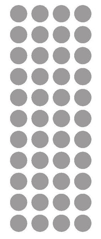 3/4" Silver Round Color Code Inventory Label Dot Stickers - Winter Park Products