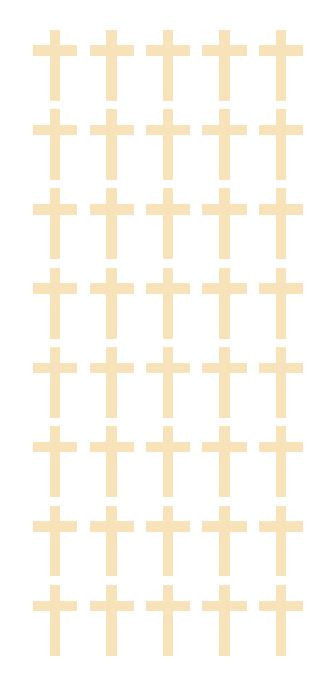 1" Ivory Cross Stickers Envelope Seals Religious Church School arts Crafts - Winter Park Products