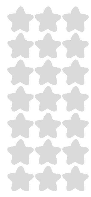1-1/4" Lt Grey Gray Star Stickers Wedding Envelope Seals School Arts & Crafts - Winter Park Products