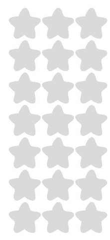 1-1/4" Lt Grey Gray Star Stickers Wedding Envelope Seals School Arts & Crafts - Winter Park Products