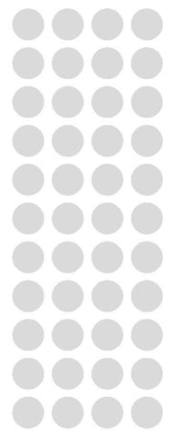 3/4" Light Grey Gray Round Color Code Inventory Label Dot Stickers - Winter Park Products