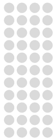 3/4" Light Grey Gray Round Color Code Inventory Label Dot Stickers - Winter Park Products