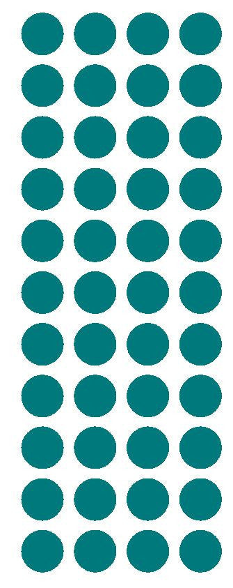 3/4" Turquoise Round Color Code Inventory Label Dot Stickers - Winter Park Products