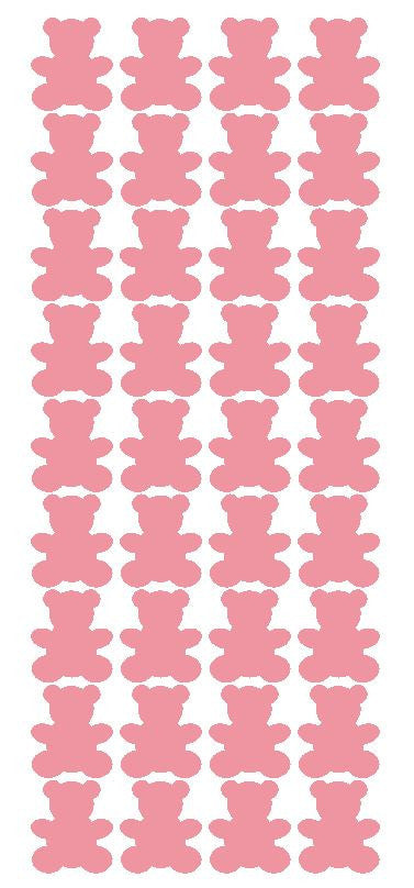 1" Pink Teddy Bear Stickers Baby Shower Envelope Seals School arts Crafts - Winter Park Products