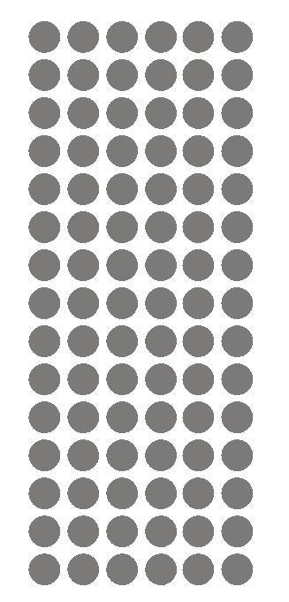 1/2" DK GRAY GREY Round Vinyl Color Coded Inventory Label Dots Stickers - Winter Park Products