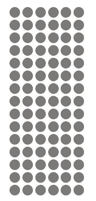 1/2" DK GRAY GREY Round Vinyl Color Coded Inventory Label Dots Stickers - Winter Park Products