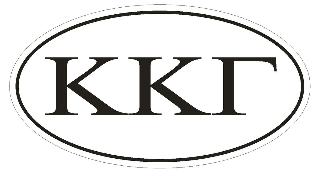 Kappa Kappa Gamma Sorority EURO OVAL Bumper Sticker or Helmet Sticker D579 - Winter Park Products