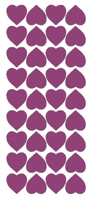 Plum 1" Heart Stickers BRIDAL SHOWER Wedding Envelope Seals School arts & Crafts - Winter Park Products