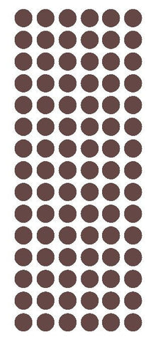 1/2" BROWN Round Vinyl Color Coded Inventory Label Dots Stickers - Winter Park Products