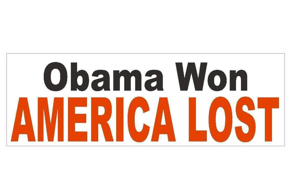 Anti Obama America LOST Political Bumper Sticker or Helmet Sticker D173 - Winter Park Products