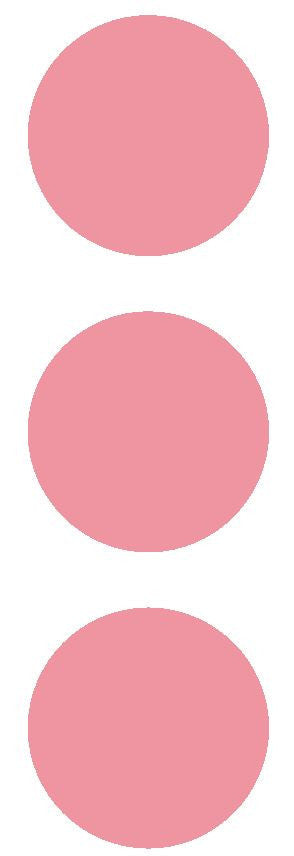 3" Pink Round Color Code Inventory Label Dots Stickers - Winter Park Products