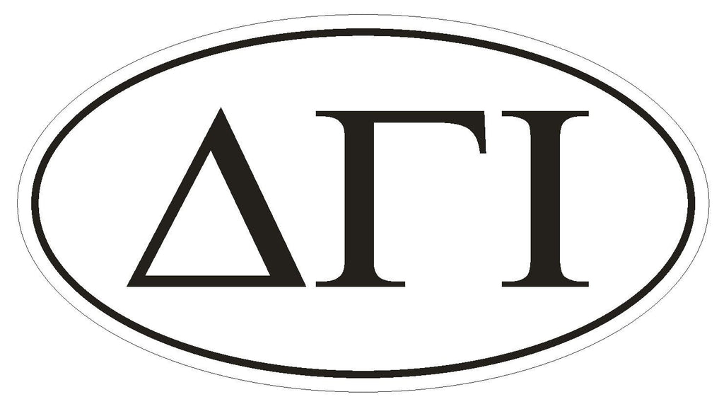 Delta Gamma Iota Fraternity EURO OVAL Bumper Sticker or Helmet Sticker D601 - Winter Park Products