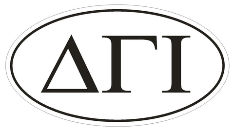 Delta Gamma Iota Fraternity EURO OVAL Bumper Sticker or Helmet Sticker D601 - Winter Park Products