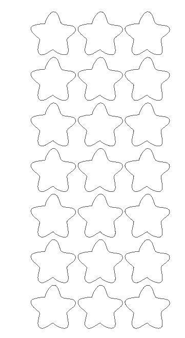 1-1/4" White Star Stickers SHOWER Wedding Envelope Seals School Arts & Crafts - Winter Park Products