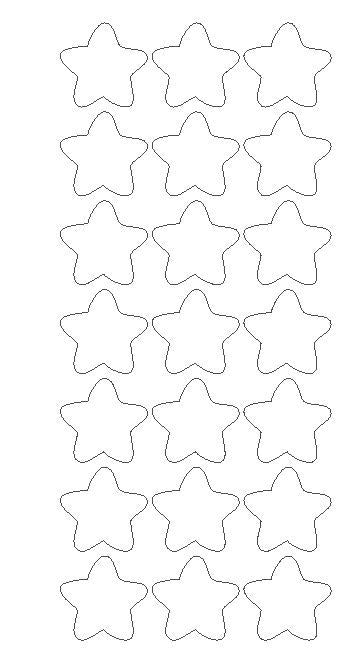 1-1/4" White Star Stickers SHOWER Wedding Envelope Seals School Arts & Crafts - Winter Park Products
