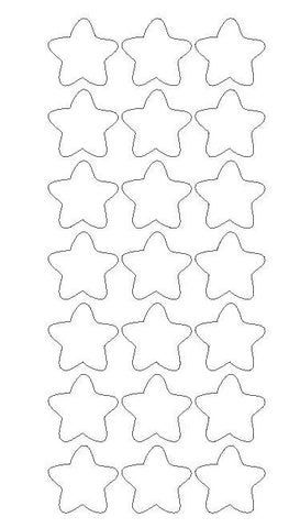1-1/4" White Star Stickers SHOWER Wedding Envelope Seals School Arts & Crafts - Winter Park Products