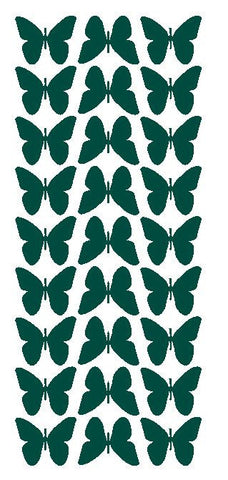 Dark Green 1" Butterfly Stickers BRIDAL SHOWER Wedding Envelope Seals School arts & Crafts - Winter Park Products