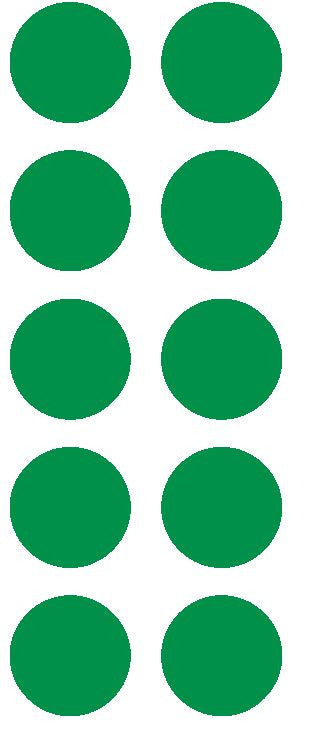 1-1/2" Green Round Color Coded Inventory Label Dots Stickers - Winter Park Products