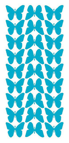 Light Blue 1" Butterfly Stickers BRIDAL SHOWER Wedding Envelope Seals School arts & Crafts - Winter Park Products