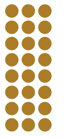 1" Gold Round Vinyl Color Code Inventory Label Dot Stickers - Winter Park Products
