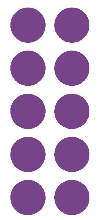 2" Lavender Round Color Coded Inventory Label Dots Stickers - Winter Park Products