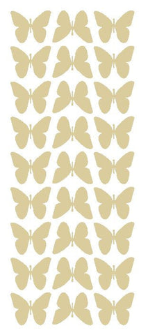 Beige Tan 1" Butterfly Stickers BRIDAL SHOWER Wedding Envelope Seals School arts & Crafts - Winter Park Products