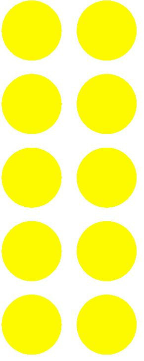 1-1/2" Light Yellow Round Color Coded Inventory Label Dots Stickers - Winter Park Products