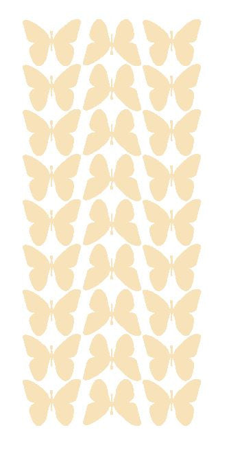 Ivory 1" Butterfly Stickers BRIDAL SHOWER Wedding Envelope Seals School arts & Crafts