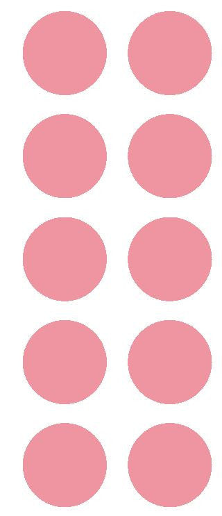 2" Pink Round Color Coded Inventory Label Dots Stickers - Winter Park Products
