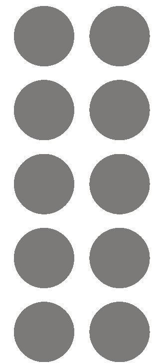 2" Dk Gray Grey Round Color Coded Inventory Label Dots Stickers - Winter Park Products