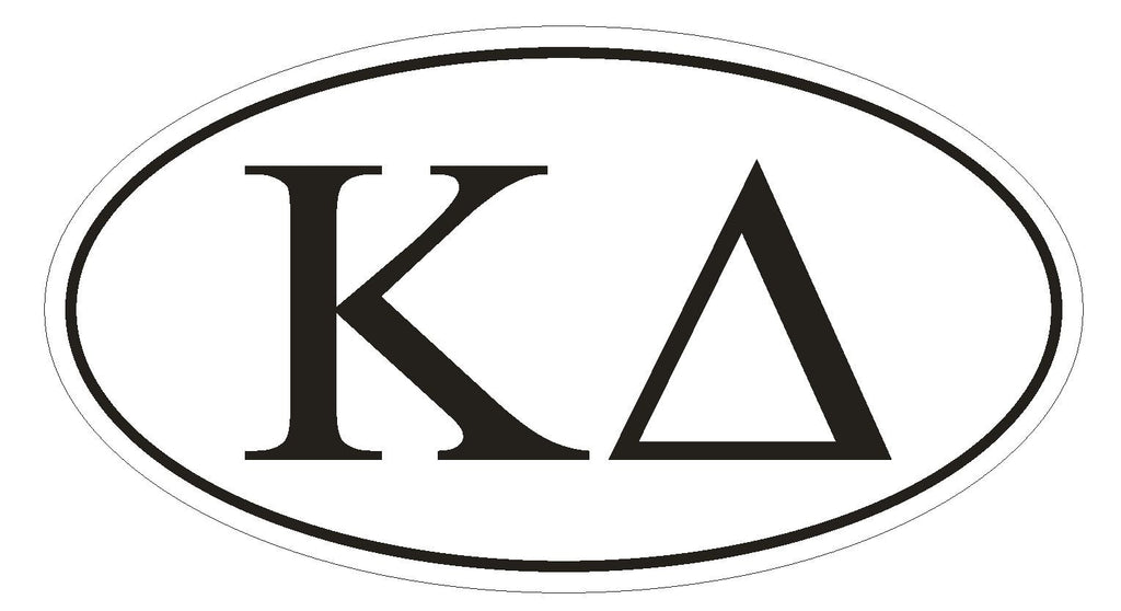 Kappa Delta Sorority EURO OVAL Bumper Sticker or Helmet Sticker D585 - Winter Park Products