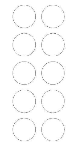 2" White Round Color Coded Inventory Label Dots Stickers - Winter Park Products