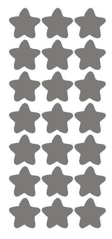 1-1/4" Dk Grey Gray Star Stickers Wedding Envelope Seals School Arts & Crafts - Winter Park Products