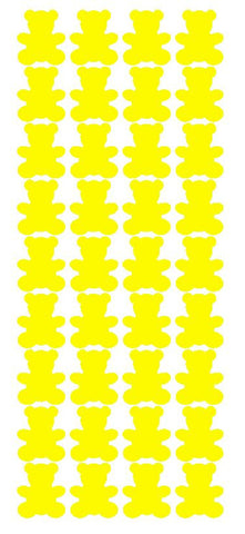 1" Yellow Teddy Bear Stickers Baby Shower Envelope Seals School arts Crafts - Winter Park Products