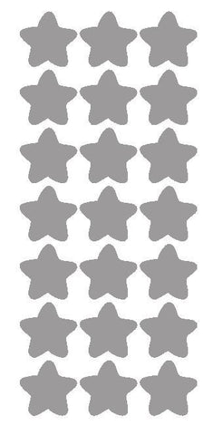 1-1/4" Silver Star Stickers Wedding Envelope Seals School Arts & Crafts - Winter Park Products