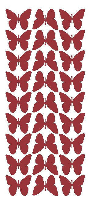 Burgundy 1" Butterfly Stickers BRIDAL SHOWER Wedding Envelope Seals School arts & Crafts - Winter Park Products