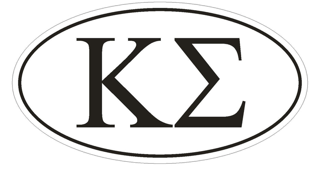Kappa Sigma Fraternity EURO OVAL Bumper Sticker or Helmet Sticker D571 - Winter Park Products