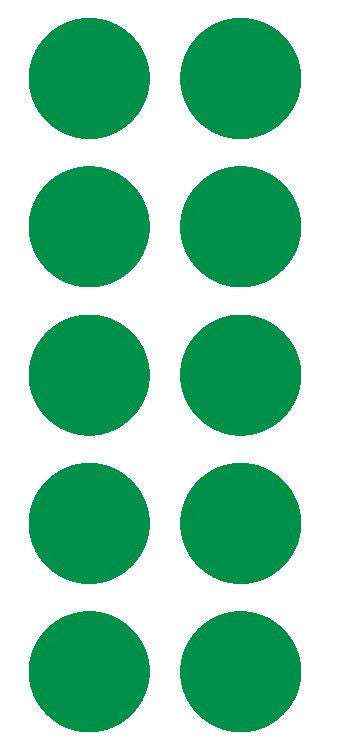 2" Green Round Color Coded Inventory Label Dots Stickers - Winter Park Products