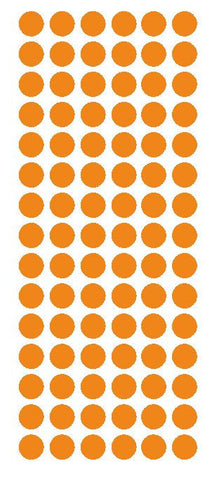 1/2" Light ORANGE Round Vinyl Color Coded Inventory Label Dots Stickers - Winter Park Products