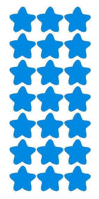 1-1/4" Med Blue Star Stickers Wedding Envelope Seals School Arts & Crafts - Winter Park Products